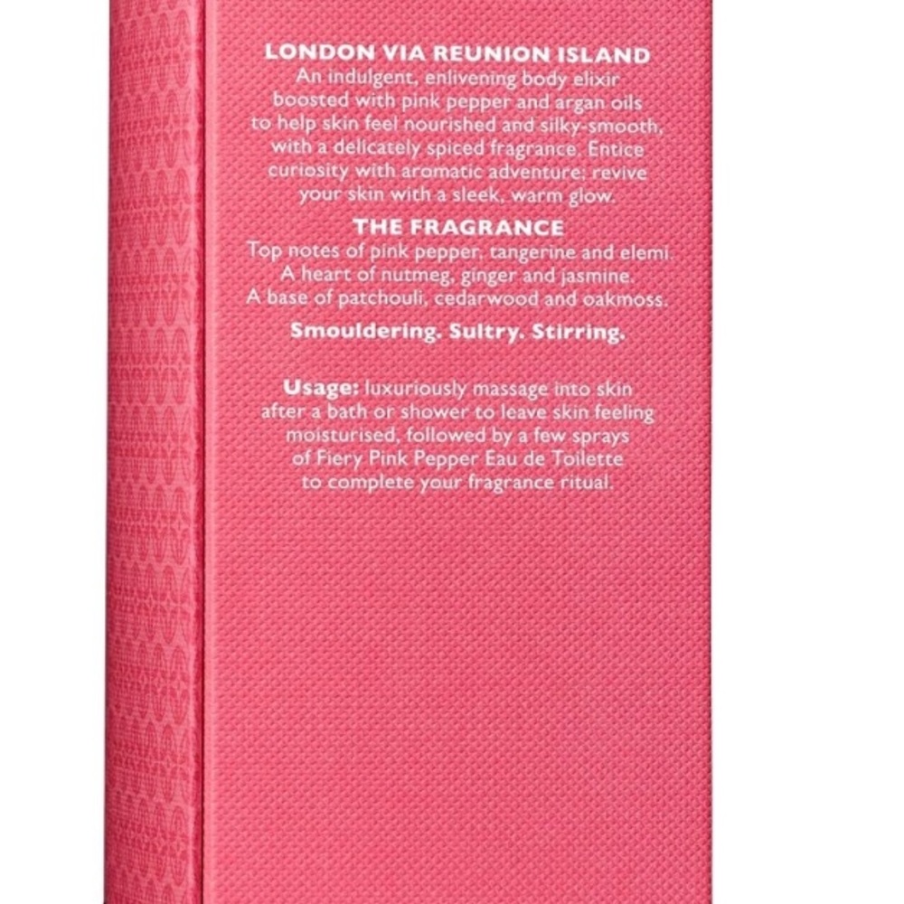 Molton Brown London Fiery Pink Pepper Luxurious Pampering Body Moisturising Oil - Picture 3 of 4